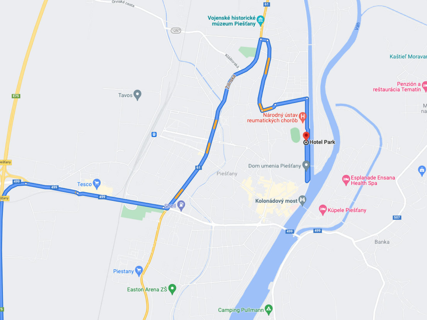 Príjazd od Bratislavy